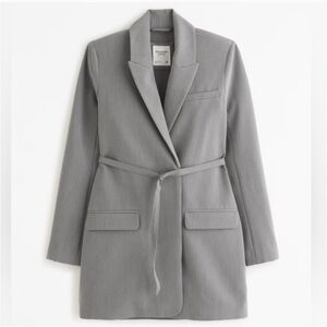 Abercrombie & Fitch Gray Belted Waist Blazer / Mini Dress NWOT
